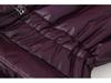 Available Now: 2024 Winter Deep Red Zipper Cotton Jacket with Stand-up Collar - European & American Style Warm Coat.