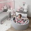 KiddyMoon 90x30cm/200 Balls Balls 7cm / 2.75in Baby Foam Ball Pit, Light Grey:pastel Beige/pyellow/white/mint/powder Pink