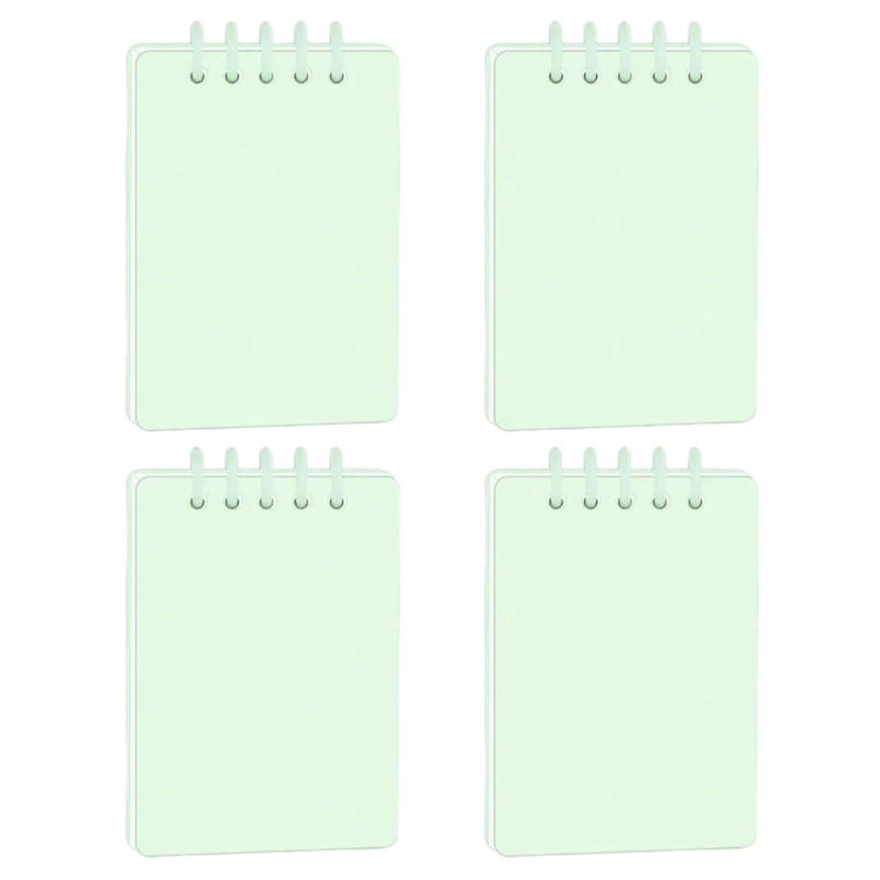 

4Pcs Twin-Wire Binding Notepads 160Pages Lined Pocket Notepads Wirebound Writing Pad Small Notebook for Writing Drawing зелёный