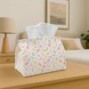 1pc Joyful Abstract Design Tissue Holder, Colorful Confetti Pattern Creative Storage for Home Living Room, Minimalist Tissue Box, Napkin Holder