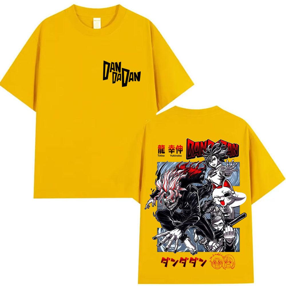 New Japanese Anime Dandadan Print Tshirt Mens Clothing Retro Oversized Cotton Tshirts Fashion High Quality ONeck T Shirts Y2K