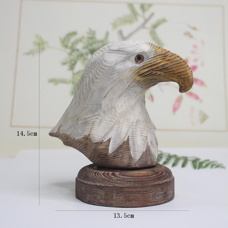 Konstgjord Djurskulptur Träsnideri Tiger Lejon Djurhuvud Träsnideri Hantverk Tallris Prydnader Heminredning Tillbehör