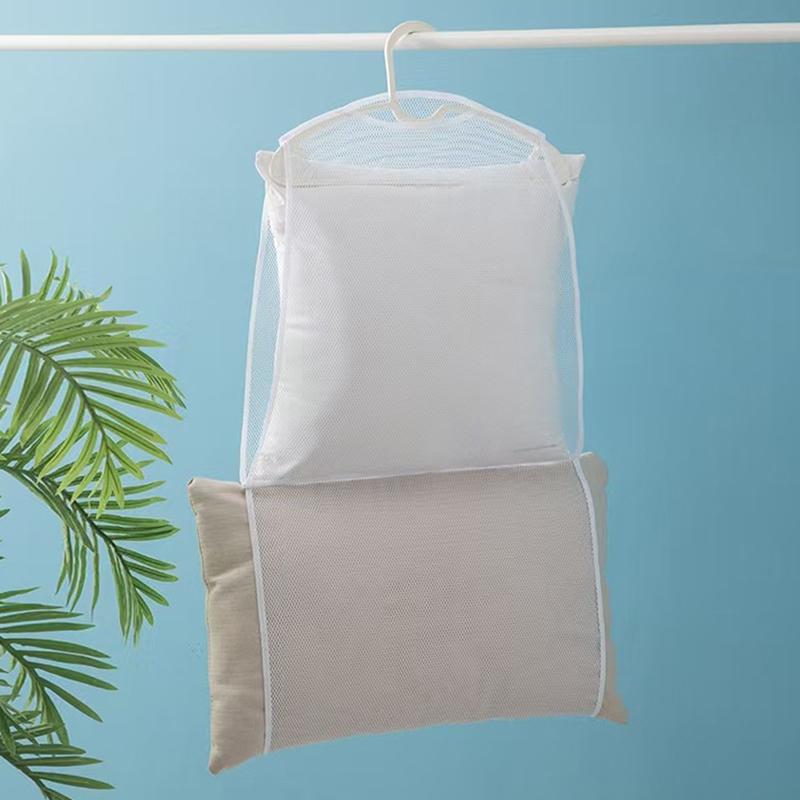 Hanging Pillow Drying Rack Outdoor Windproof Doll Drying Net Multifunctional Dryer Bags Organizer Large Capacity