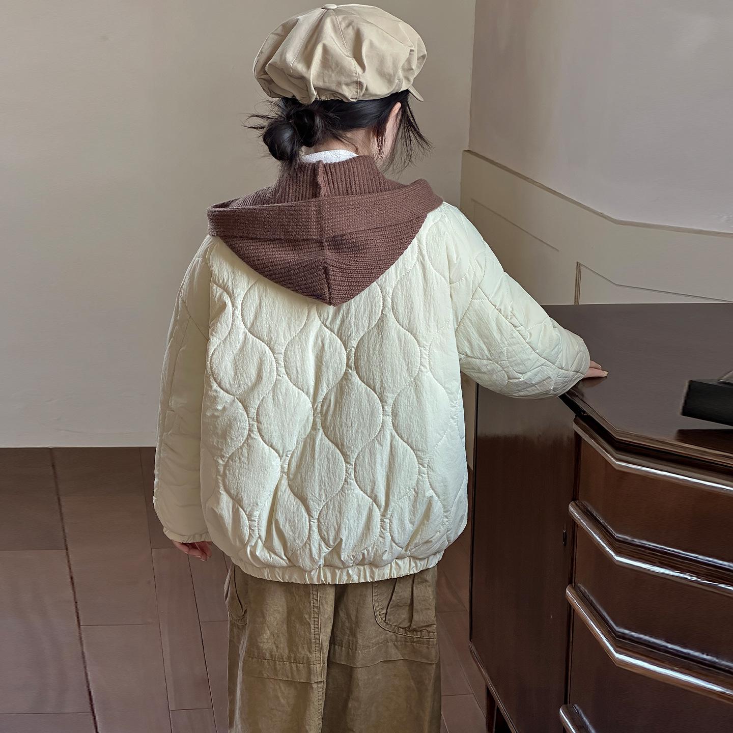 

2025 Girls Winter Fashion Cotton Jacket: Thick, Versatile, Stylish Coat for Autumn/Winter 140 cm