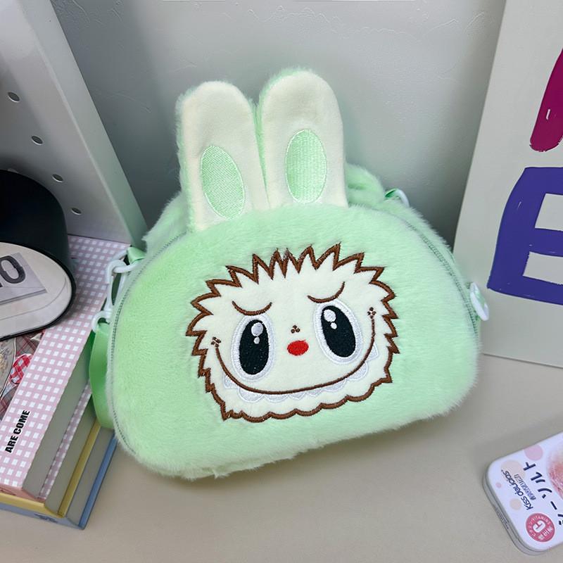 And Trendy Spacious Plush Crossbody Bag For Kids Featuring Fun Cartoon Designs