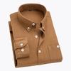 Corduroy Long Sleeve Shirt Men's Slim Fit Casual Business Style Spring Autumn New Fashion Versatile Top Male Upperwear