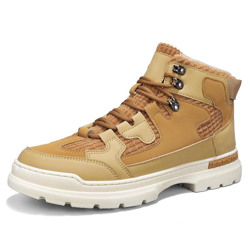 Cotton shoes men's new winter high-top Martin boots men's velvet warm thickened cotton boots outdoor Northeast snow boots