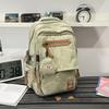 Schoolbag1011 new Mori ins Japanese solid color canvas casual small backpack retro niche simple student class