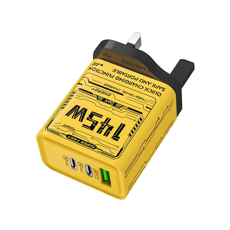 145W 3-Port Typ-C USB Gan Handy-Ladegerät Für iPhone Für Samsung Huawei Xiaomi PD Schnellladung Handy-Netzteil Reise