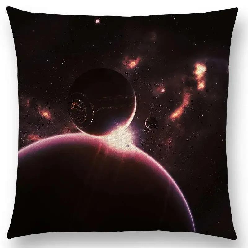 Beautiful Planets Amazing Galaxies Dreamy Stars Brand New Mysterious Universe Vast Outer Space Cushion Cover Sofa Pillow Cover