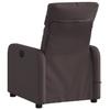Vidaxl Reclining Massage Chair, Dark Brown, Fabric Upholstered