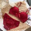 Sexy Lace Corrective Push Up Bra Set, Side Gathering Shaping Small Bust Women Lingerie Set