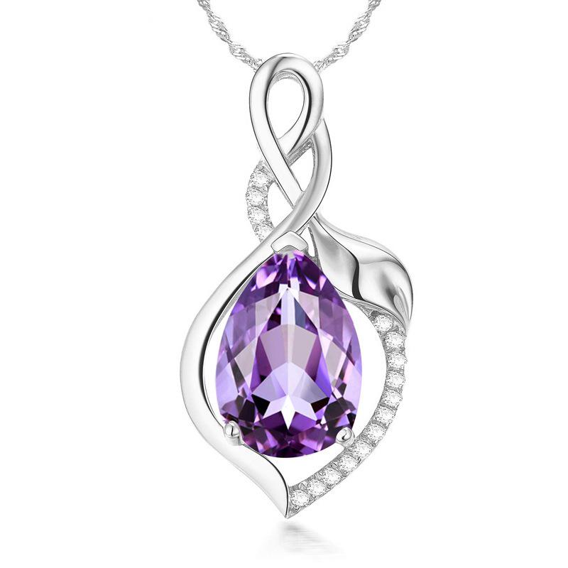 Rose Gold-Plated Rose Quartz Hibiscus Pendant Necklace for Women