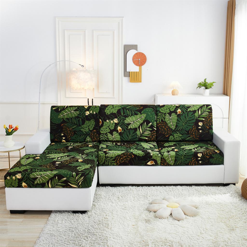 Stretch Sofa Seat Cushion Cover Furniture Protector Slipcover Sofa Covers for Living Room Soft Flexibility with Elastic Bottom