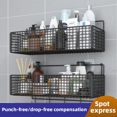 Prateleira de Armazenamento para Banheiro Prateleira de Banheiro Prateleiras de Armazenamento de Canto Montadas na Parede Rack para Vaso Sanitário sem Furos Organizador de Banheiro