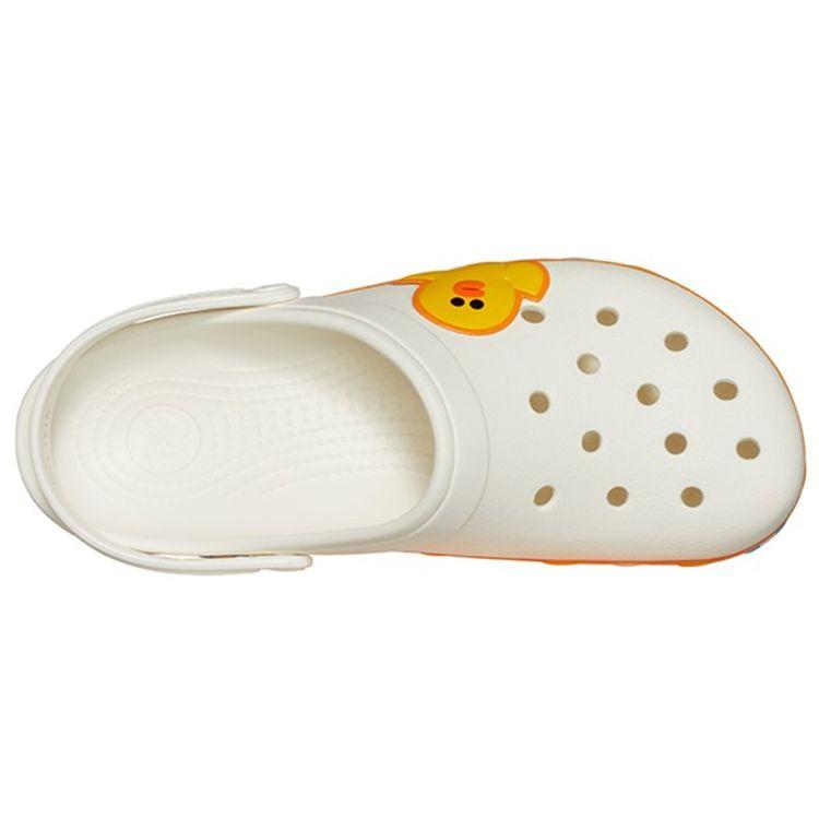 Crocs Classic Clog Line Friends EVA Round Toe Perforated Shoes Unisex Clogs White Yellow 205791-100