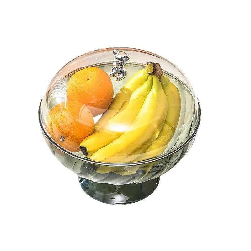 Kreative neue high-legged transparent band-bedeckt obst platte haushalt wohnzimmer bär platte