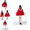 Stunning Women Christmas Red Velvet Santa Claus Cloak Cape Hooded Xmas Cosplay Costume