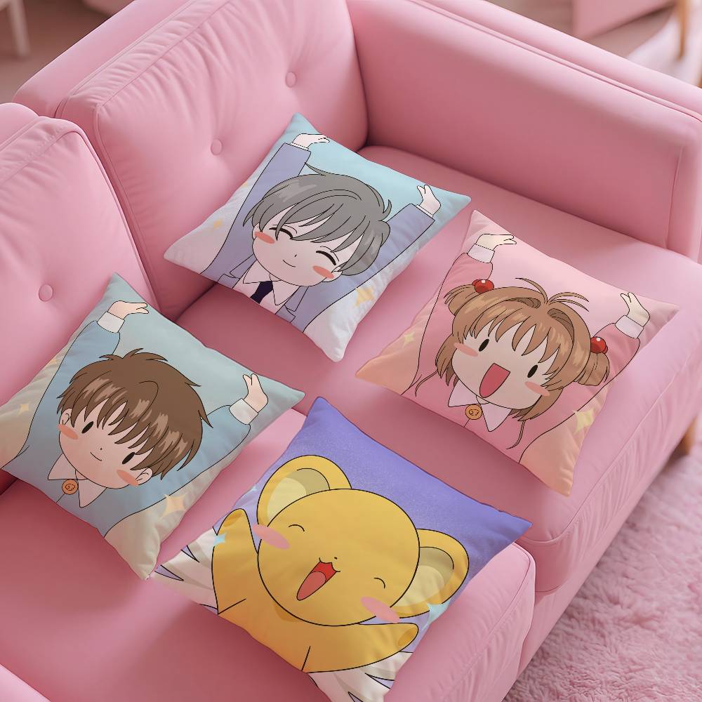 Cartoon Anime C-Cardcaptor S-Sakura Pillow Case pattern printing pillowcase living room sofa cushion cover bedroom room decor