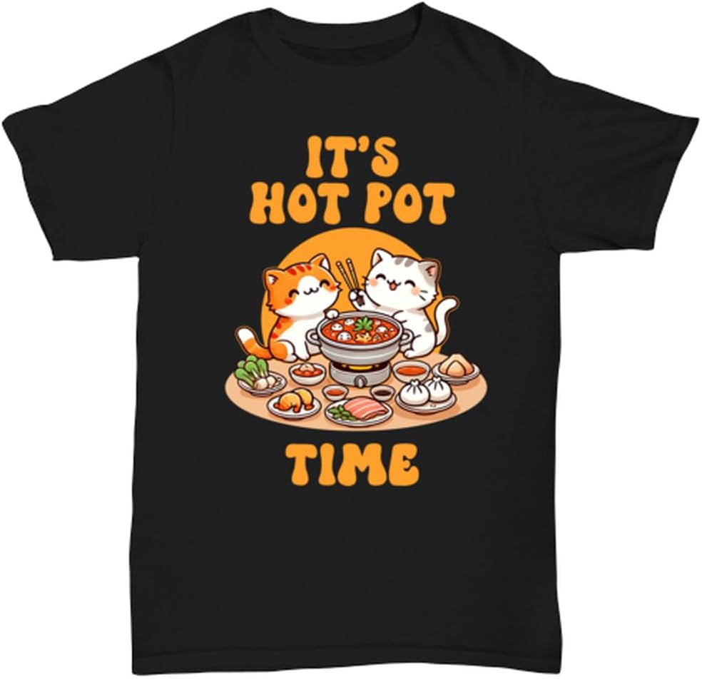 Cute Cats Hot Pot Time T-shirt