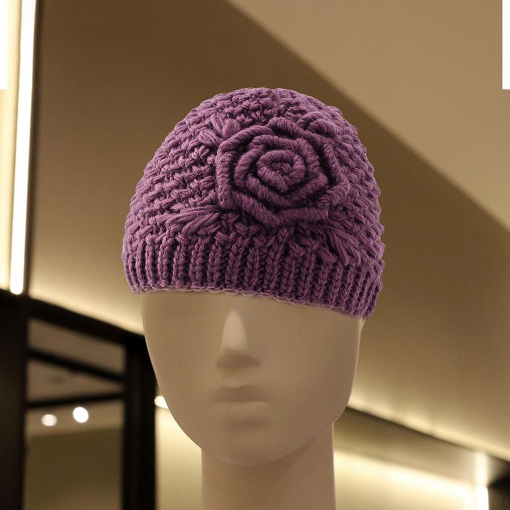 Autumn Winter Knit Beanie Hat Knitted for Travel Backpacking Hiking Outdoor