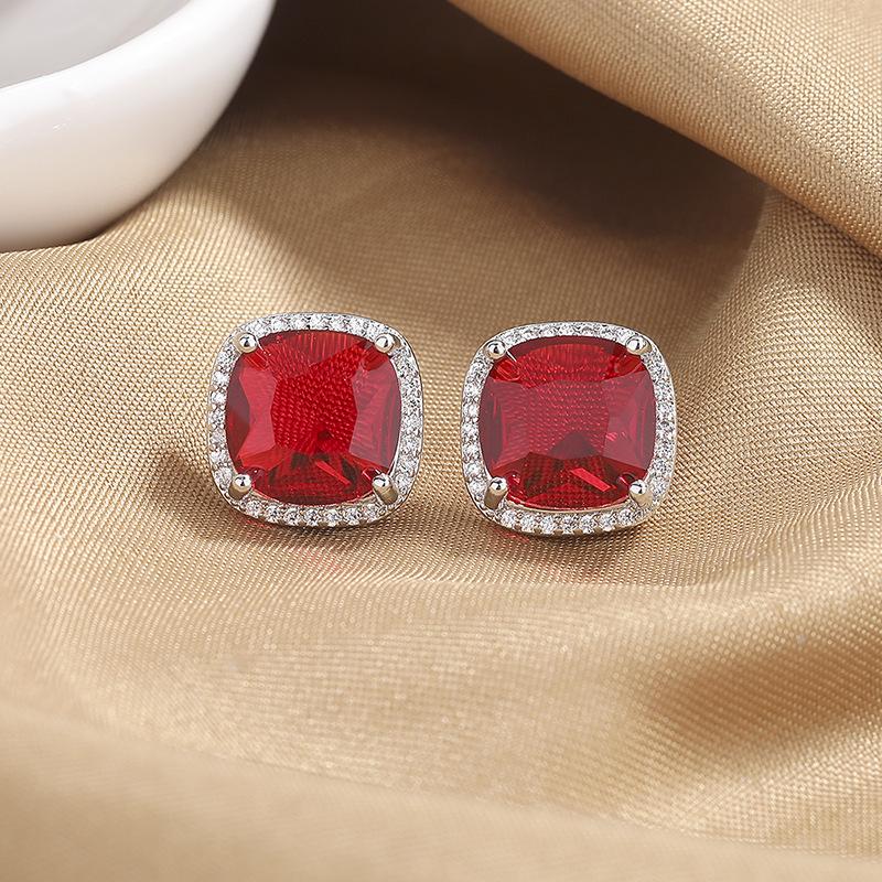 925 Sterling Silver New Zircon Earrings for Women High Quality Exquisite Student Girlfriend Fashion  Jewelry Accessories Gift