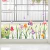 Aquarell Sommer Schmetterling Blume Landschaft Selbstklebender Fensteraufkleber Beidseitig Sichtbares Glasdekor für Schaufenster