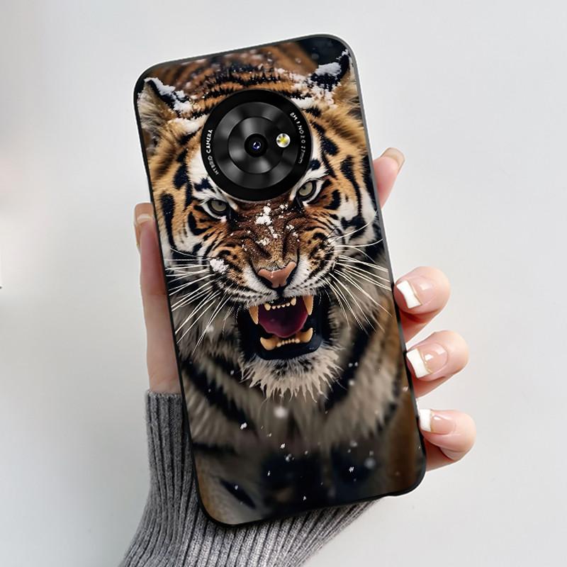 Casing For TCL Suixuetang M1 / OneTouch T615N Phone Case Luxury Dragon Cute Cool Boys Girls Soft Silicone Back Cover Black Shell