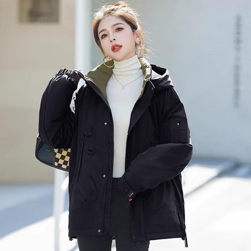 Women's 2025 Autumn/Winter Loose Cotton-Padded Windbreaker Parka