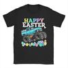 Easter Day Bunny Monster Truck Eggs Cool Rabbit T Shirts for Unisex Pure Cotton Humor TShirts Crewneck  Tee Shirt Short Sleeve