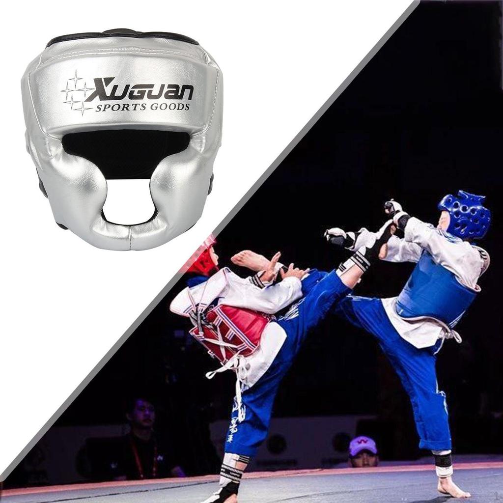 Boxing Headgear Face Cover Adjustable Breathable Head Gear Thicken Forehead and Ear Protection Guard