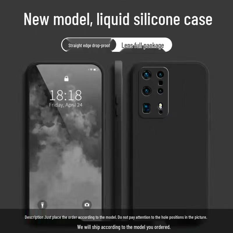 Huawei P40 Pro+ Liquid Silicone Drop-proof Protective Case - Skin-friendly, Full Coverage, Solid Color