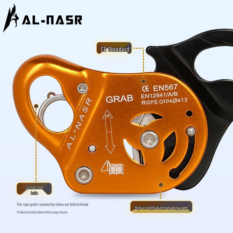 Alnas Outdoor Climbing Self-Locking Rope Grabber and Fall Arrester