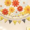 9Pcs/Set Hanging Ornaments Artificial Paper Flowers Decorative  Birthday Decor Supplies