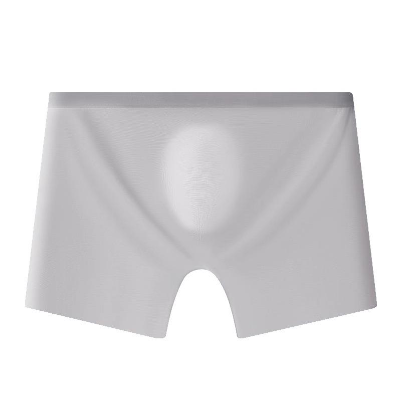 Men's Ultra-Thin Ice Silk Seamless Boxer Briefs - Lightweight, Breathable Summer Shorts