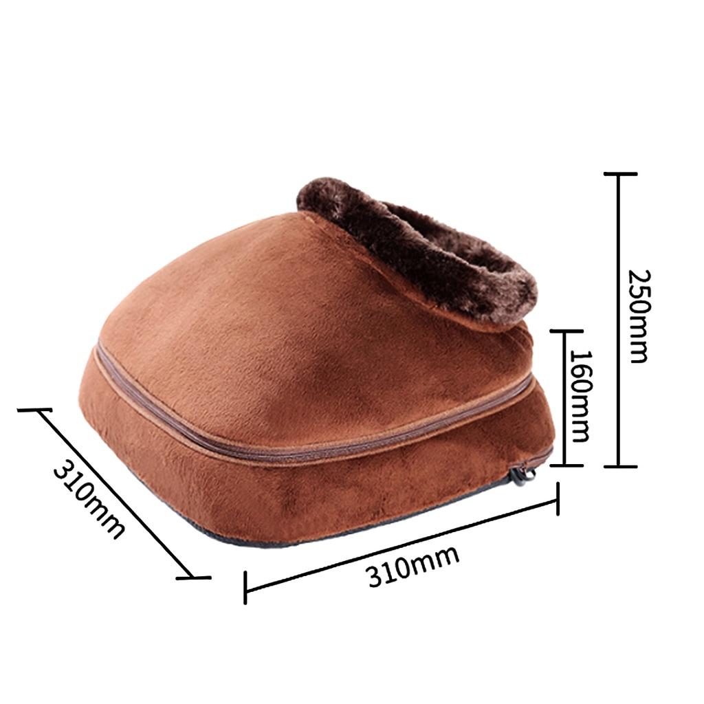 2 IN 1 Big Slipper Foot Heat Warm Massage Shoes Electric Heated Foot Warmer Velvet Feet Heated Foot Warmer Massager