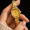 CHISTE Gold Mini Square Women's Quartz Watch Slim Elegant Metal Bracelet Ladies Watch Fashion Dress Wrist Clock Jewelry Gift