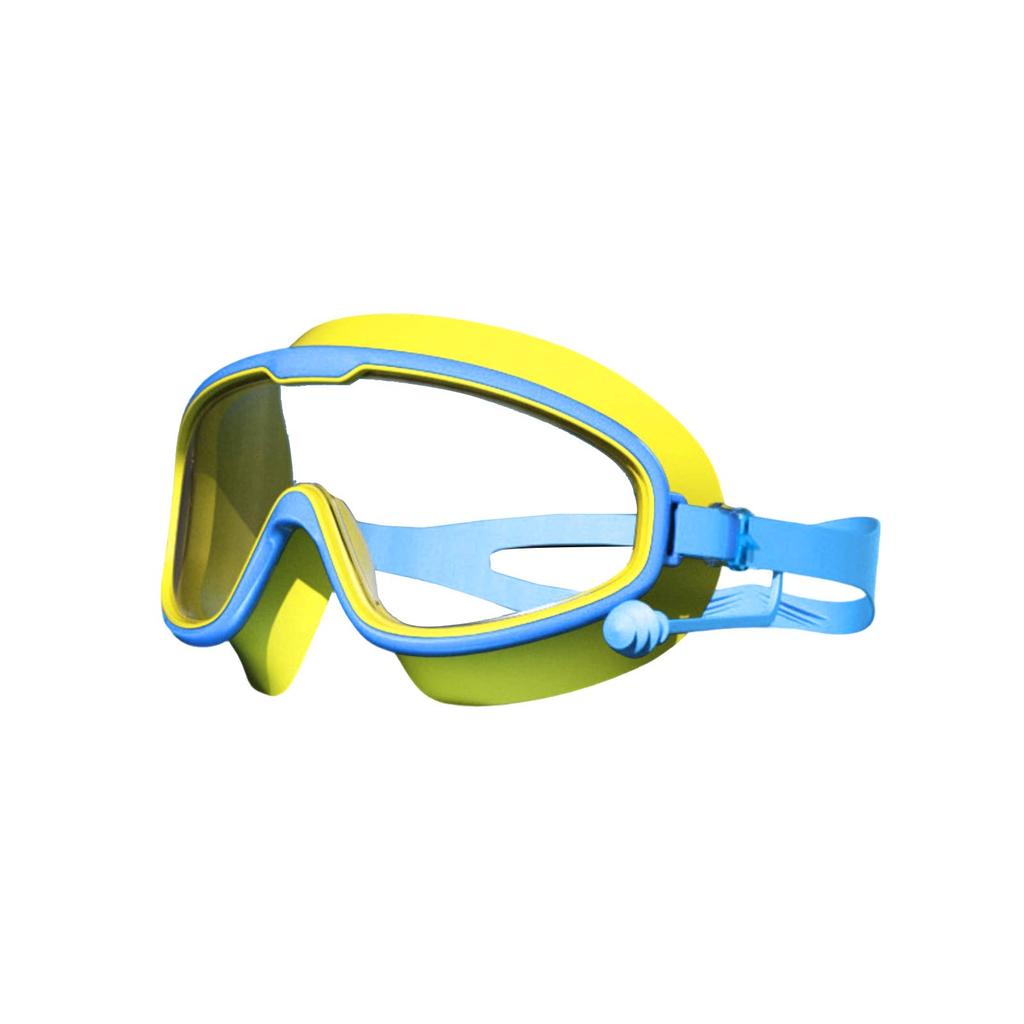 Adult Large Frame Swimming Goggles, Waterproof And Fog-proof High-definition Swimming Goggles, One-piece Earplug Silicone Swimming Goggles