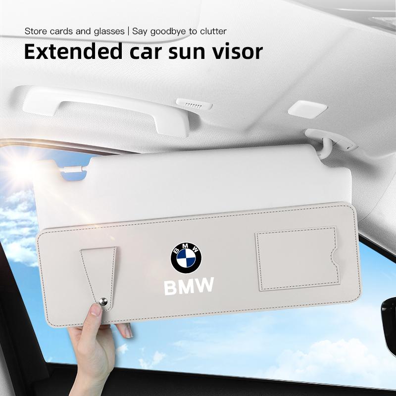 Car Sun Visor Extender Anti-Glare Storage Organizer Glasses Cards For BMW X1 X2 X3 X5 X4 X6 X7 G30 G20 G32 G11 G12 F40 F30 F20 QX8