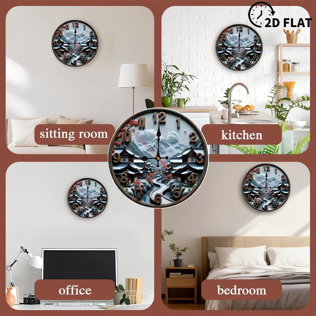 10 Inch Wood Wall Clock Designed As a Puzzle or Maze