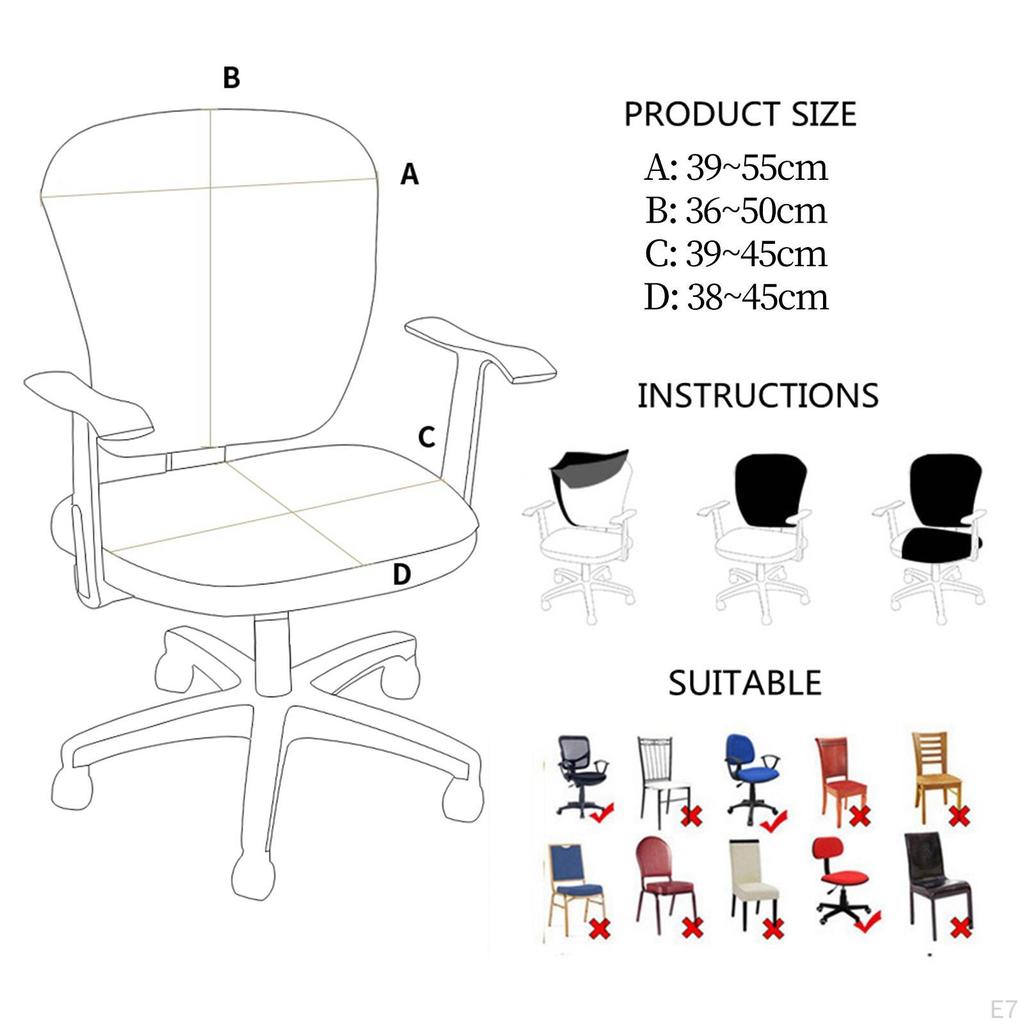 Computer Chair Covers Office Cover Furniture Decoration Desk for Dining Room Study