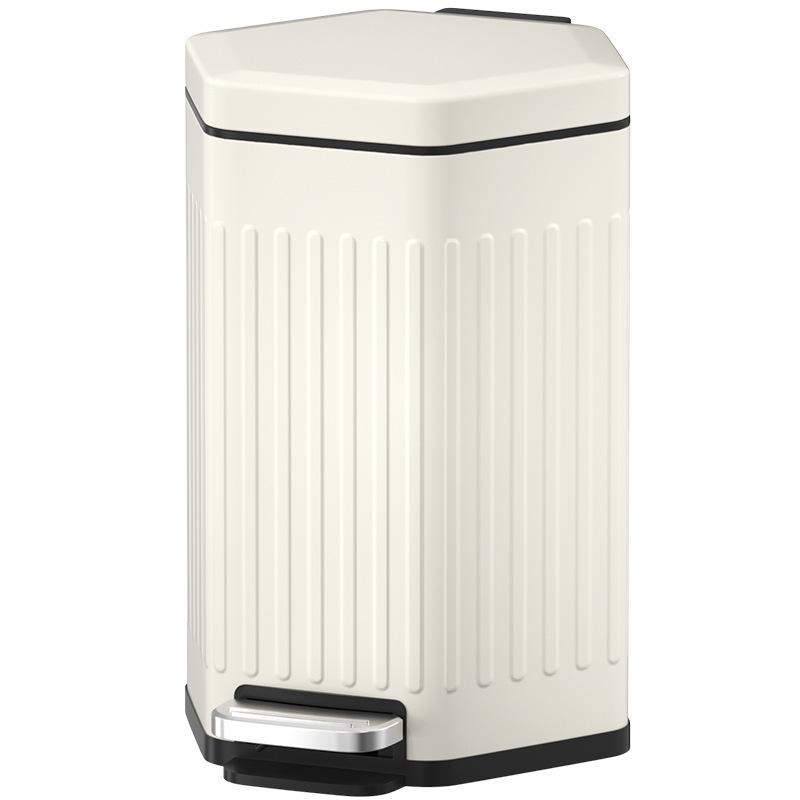 Stainless Steel Trash Bin Kitchen Pedal Trash Can Large Capacity Wastebasket Bedroom Dump Luxury Antiodor Home Garbage Container