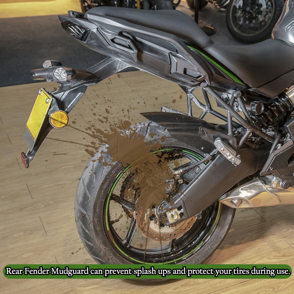 Rear Fender Mudguard for Kawasaki Versys 650 2015-2026 2025 2024 2023 2022 Carbon Fiber Grain Wheel Cover Tire Splash Mud Guard