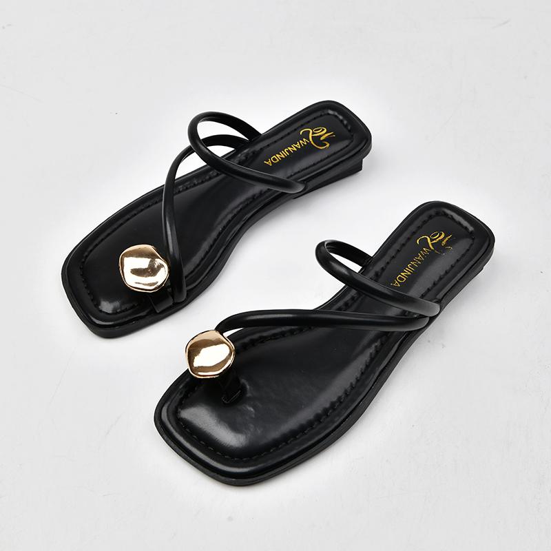 2025 Summer Beach Flip Flop Clip Toe Women Flats Slippers Shoes Outdoor Casual Ladies Low Heel Slides