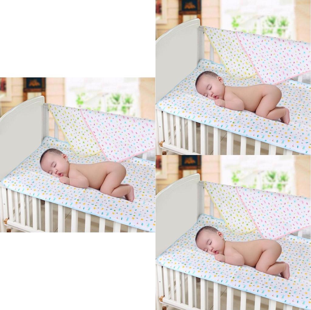 Kinder-Unterlage mit Baumwoll-Saugfähigkeit, Bettschutz für Baby- und Kleinkindbetten, Sicherheit