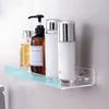 1Pack Acrylic Floating Shelves,Clear Bathroom Wall Shelf, Bookshelves, Invisible Display Shelves for Office, Bedroom