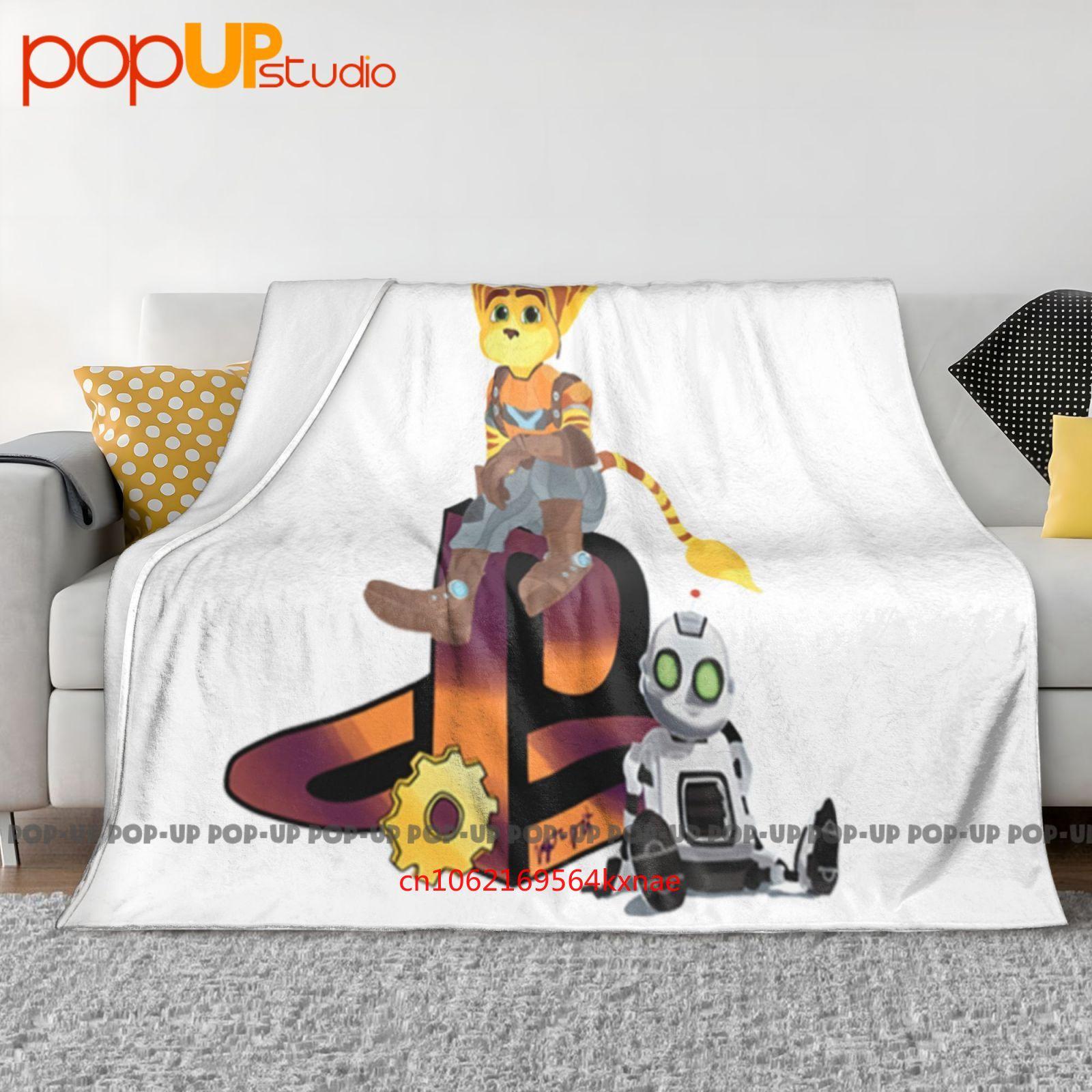 Ratchet And Clank Ультра-мягкое одеяло Плед Зимнее Покрытие для дивана Постельное белье 30x40in