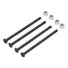 4Pcs RC Car Screws Kit Steel Black Silver Nuts Remote Control Car Accessories for WLtoys 144010