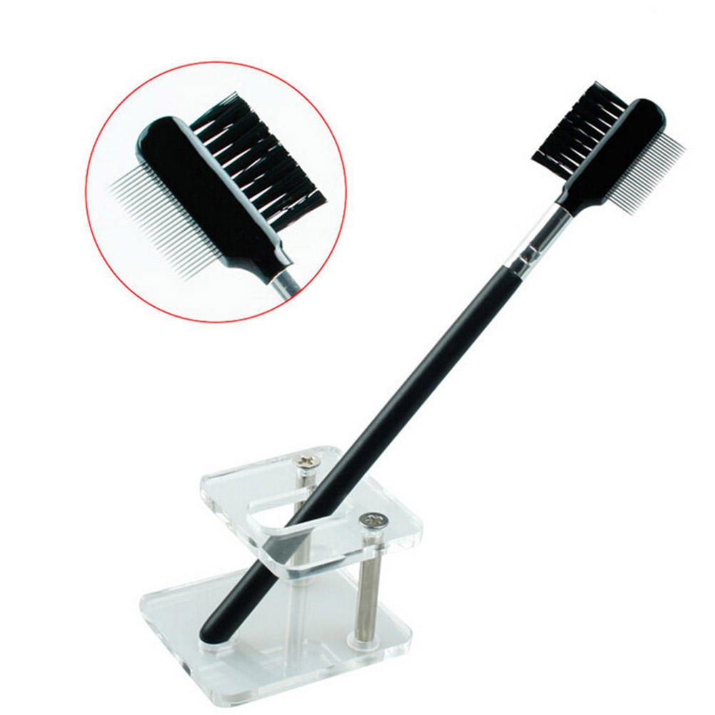 

Сталева щітка для нарощування вій для брів з двома гребінцями Металева гребінець Косметичний інструмент для макіяжу