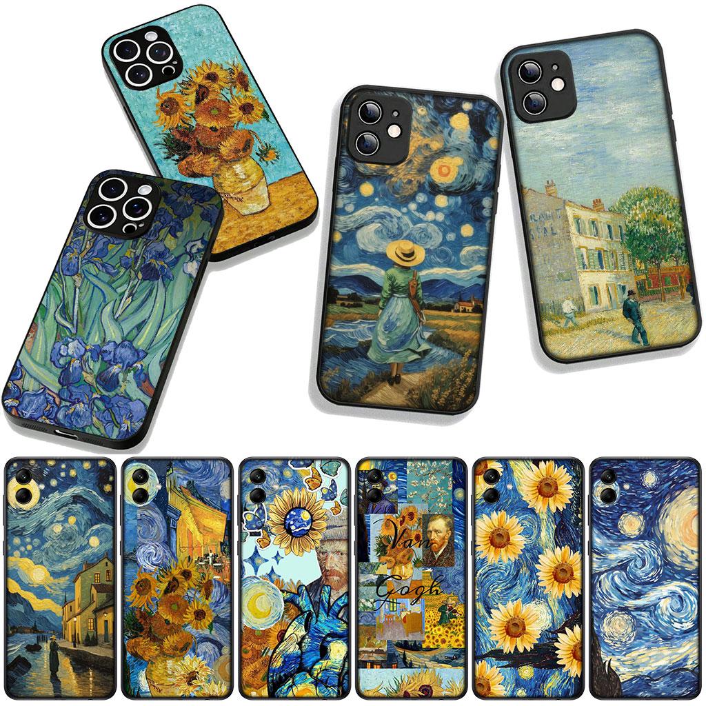 Starry Night Van Gogh Sky Art Phone Cover for Samsung Galaxy S25 S24 S22 S23 FE Ultra Plus A56 A05 A06 A15 A16 A55 S7 Edge Case
